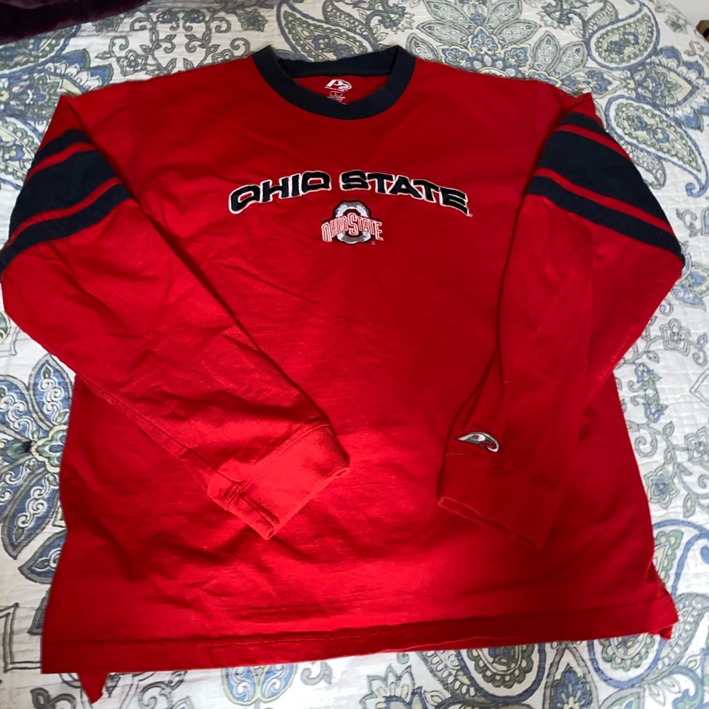 men’s larger retro Ohio State long sleeve